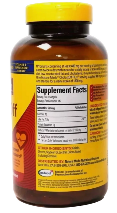 Nature Made CholestOFF Plus, 210ct Softgels