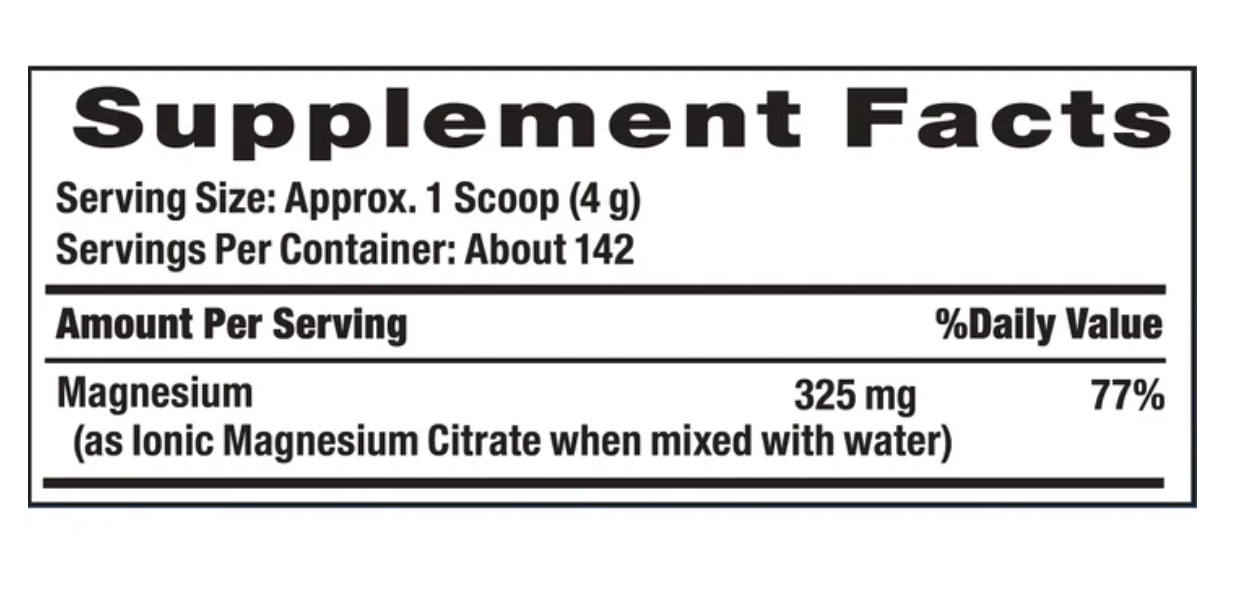 Natural Vitality 20oz CALM Magnesium Citrate Powder – Raspberry Lemon, 325mg Magnesium