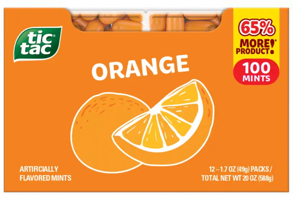 Tic Tac - Orange - Breath mints - 1.7 oz, 12-count