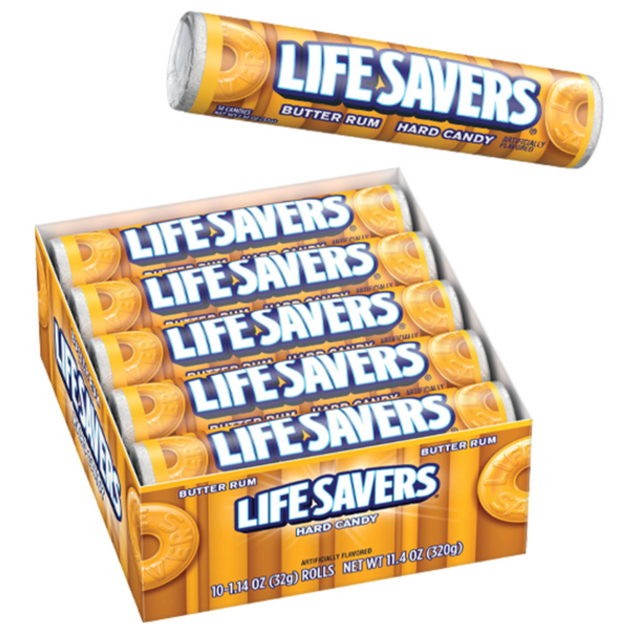 LifeSavers 20ct Butter Rum Hard Candy Rolls, 0.6oz Each