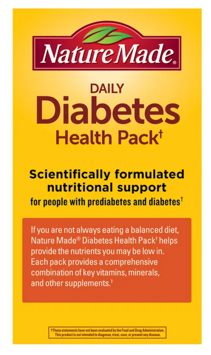 Nature Made 60 Packets Diabetes Health Pack