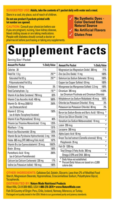 Nature Made 60 Packets Diabetes Health Pack