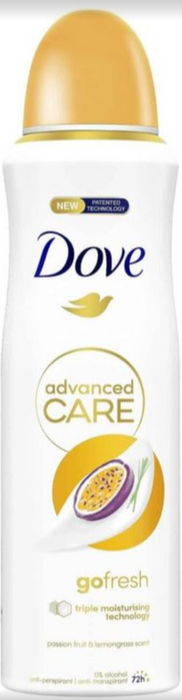 Dove 6 pack Deodorant Spray - Go Fresh Passion Fruit  150ml each