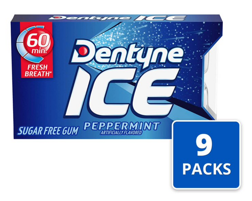 Dentyne 9 ct Ice Peppermint Sugar Free Gum 16-Piece Packs