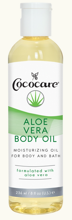 Cococare Aloe Vera Body Oil, 8 fl oz (236 mL) – Moisturizing Oil for Body & Bath with Aloe Vera