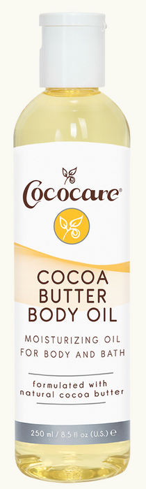 Cococare Cocoa Butter Body Oil 8.5 fl oz (250 ml) – Moisturizing Body & Bath Oil with Natural Cocoa Butter
