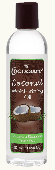 Cococare Coconut Moisturizing Oil 8.5 fl oz (250 ml) – Softens & Beautifies Skin, Color Free Body & Bath Oil