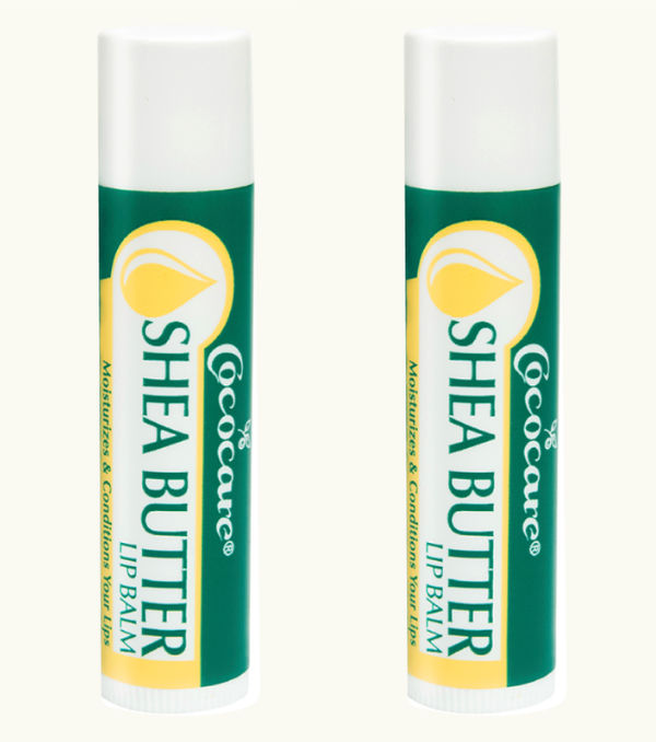 Cococare Shea Butter Lip Balm (2 Pack) – Moisturizes & Conditions Dry Lips, 0.15 oz Each