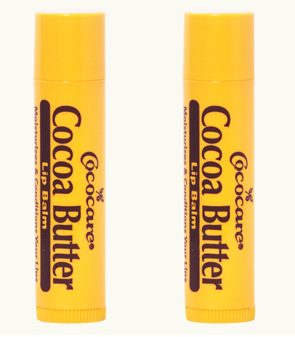 Cococare Cocoa Butter Lip Balm (2 Pack) – Moisturizes & Conditions Dry Lips, 0.15 oz Each