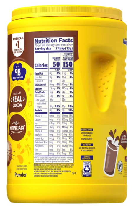 Nestlé Nesquik Chocolate Powder Drink Mix, 44.9 oz (2.81 lb)