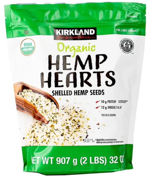 Kirkland Signature Organic Hemp Hearts Shelled Hemp Seeds, 2 lb (32 oz)