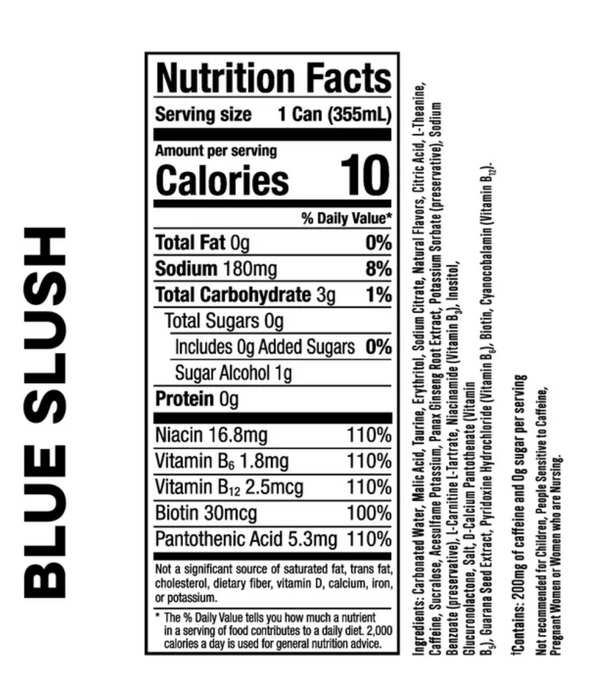 Alani Nu Energy Drink, 18 Cans  12 fl oz each, Slush Variety Pack