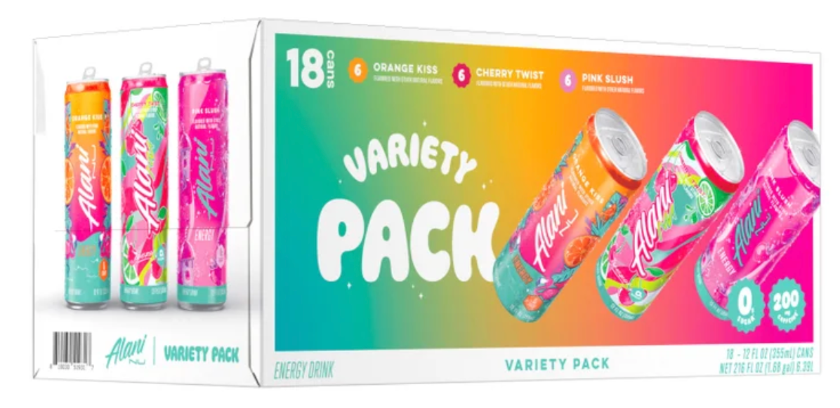 Alani Nu Energy Drink, 18 Cans  12 fl oz Variety Pack