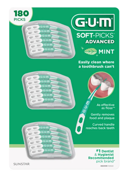 GUM Soft-Picks Advanced Mint, 180-count