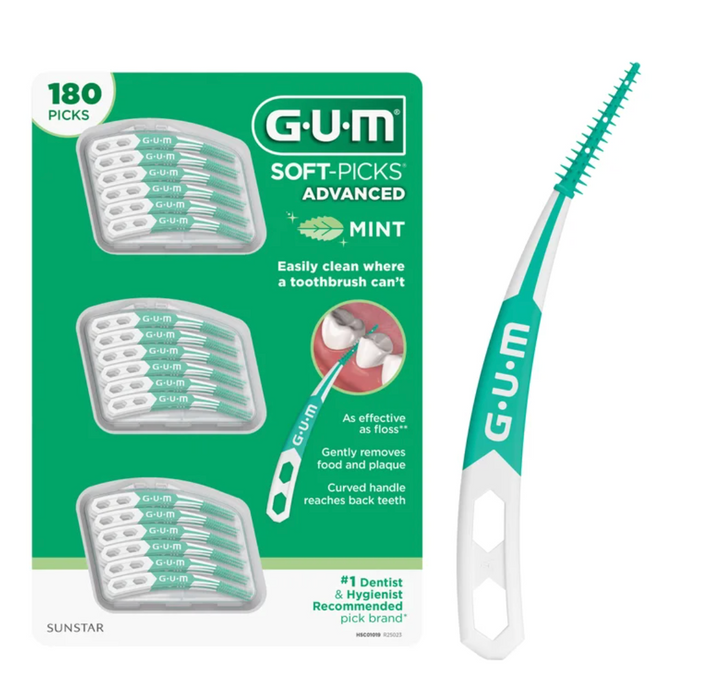 GUM Soft-Picks Advanced Mint, 180-count