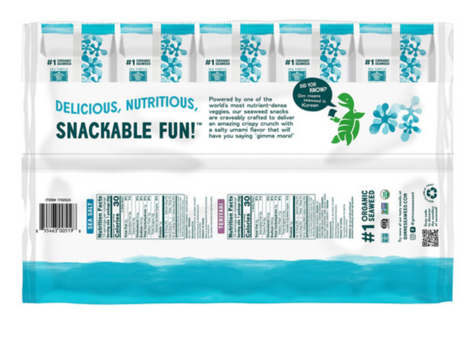 Gimme Organic Seaweed Variety Pack, .17 oz, 20-count