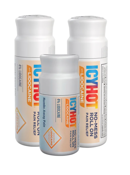 Icy Hot Lidocaine Roll-On, 3-pack, 6.5 fl oz Total