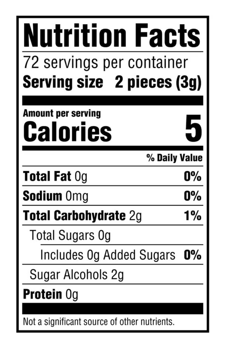 Eclipse Peppermint Sugarfree Gum, 8 Packs × 18 Pieces (144 Pieces Total)