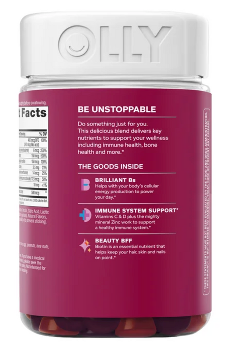 OLLY 200 Count Women's Multivitamin Gummies, So Many Berries Flavor