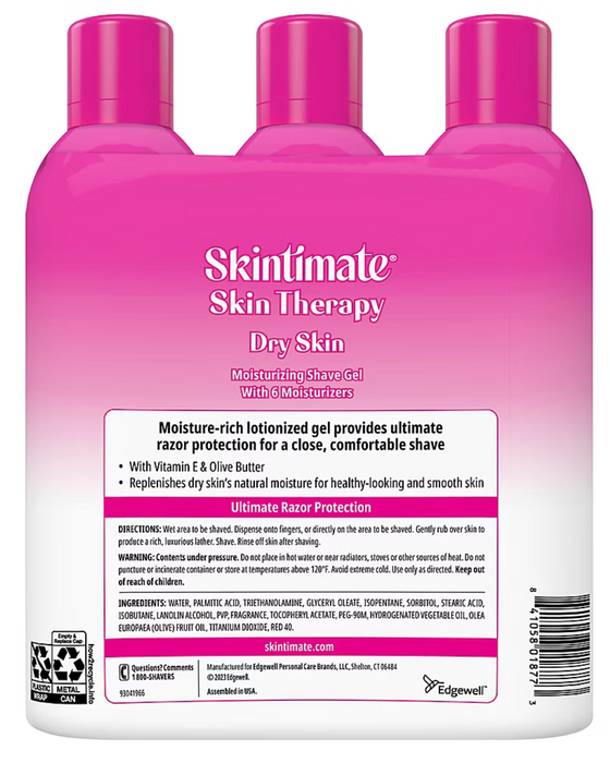 Skintimate Skin Therapy Moisturizing Shave Gel, 3 pk./9.5 oz.