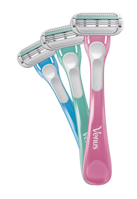 Gillette Venus Disposable Razors for Women, Sensitive Skin with Aloe, 3-Blade Razors, 15 Count
