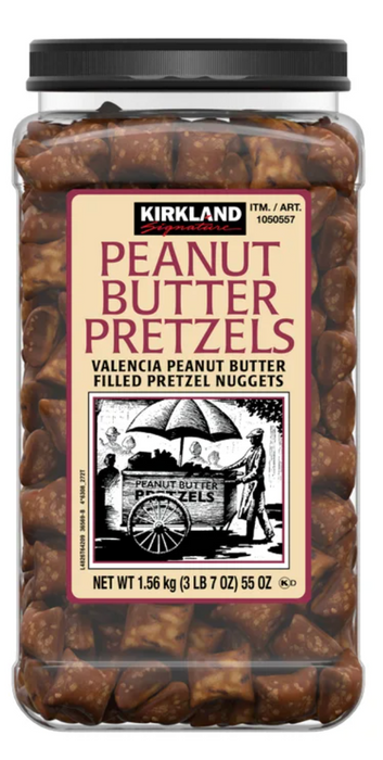 Kirkland Signature Peanut Butter Pretzels, Valencia Peanut Butter Filled Pretzel Nuggets, 55 oz (3 lb 7 oz)