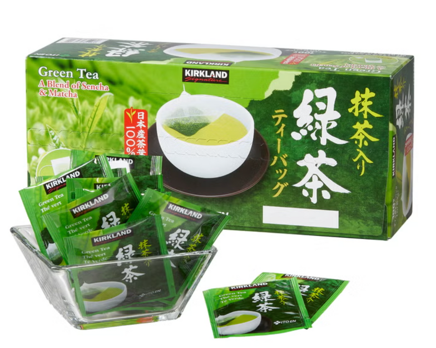 Kirkland Signature Green Tea – A Blend of Sencha & Matcha, 100 Tea Bags (150g)
