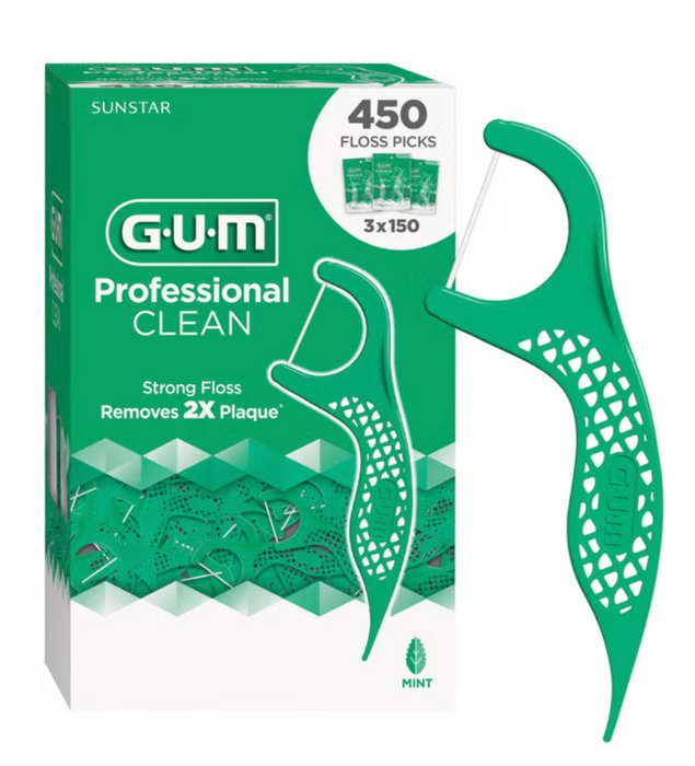GUM 450 Count Professional Clean Floss Picks