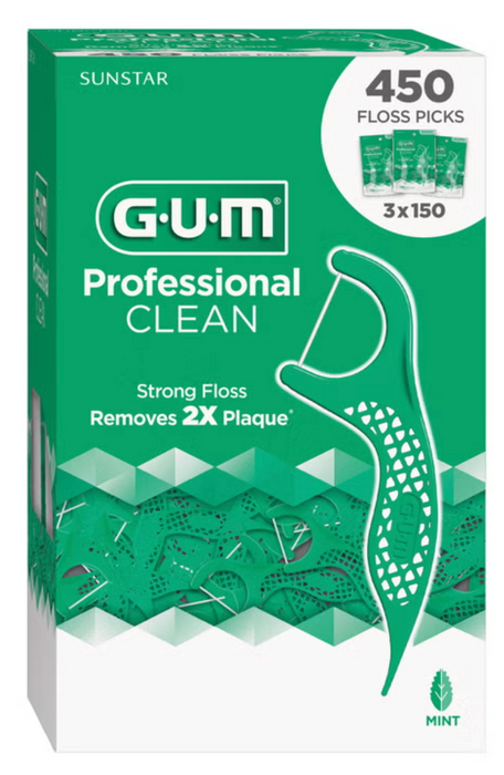GUM 450 Count Professional Clean Floss Picks