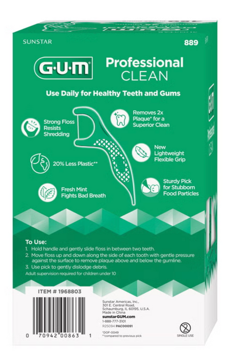 GUM 450 Count Professional Clean Floss Picks