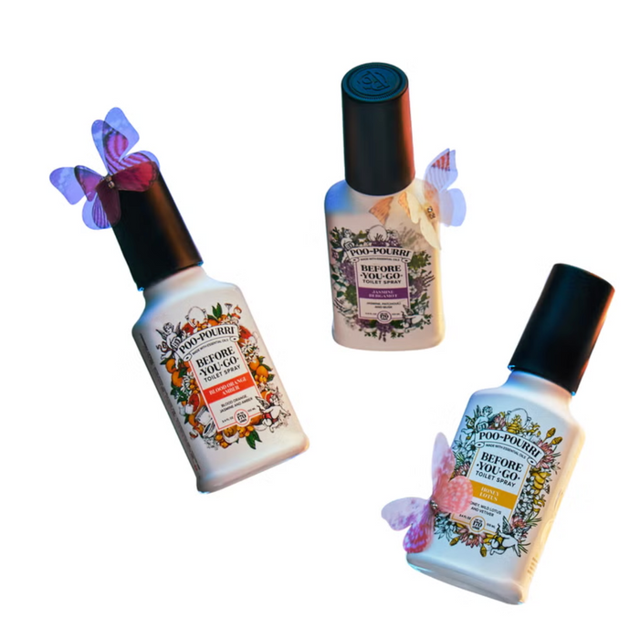 Poo-Pourri Before-You-Go Toilet Spray Variety Pack, 3 x 3.4 fl oz (Honey Lotus, Jasmine Bergamot & Blood Orange Amber)