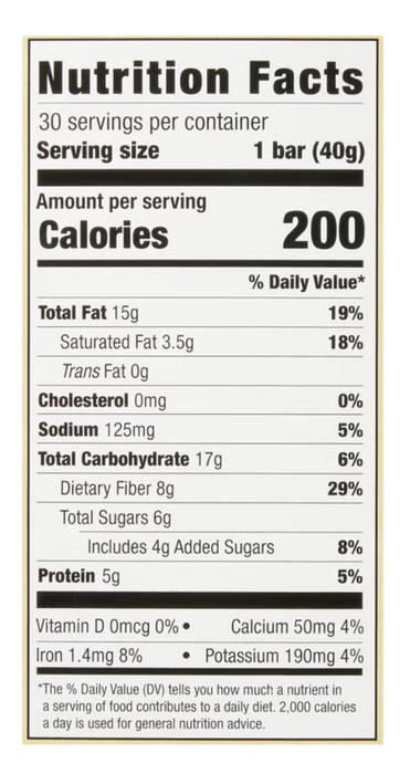 Kirkland Signature 30 Count Nut Bars with Cocoa Drizzle & Sea Salt, 42.3 oz