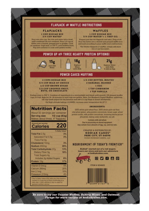 Kodiak 3 Pack Power Cakes Buttermilk Flapjack & Waffle Mix, 24 oz Each