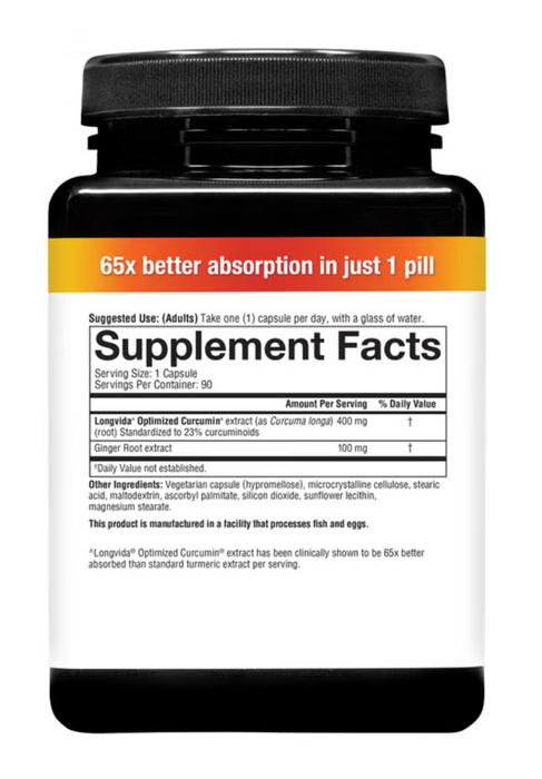 Youtheory 90 Count Total Body Turmeric Vegetarian Capsules