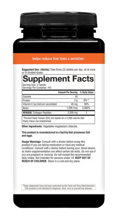 Youtheory 345 Count Concentrated Effect VERISOL Collagen Tablets