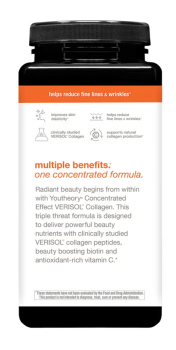 Youtheory 345 Count Concentrated Effect VERISOL Collagen Tablets