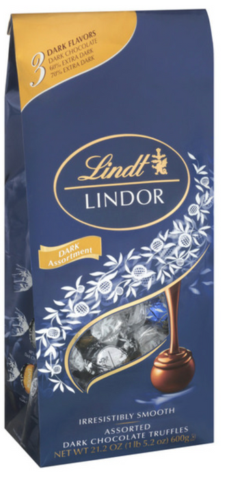 Lindt Lindor Assorted Dark Chocolate Truffles 21.2 oz