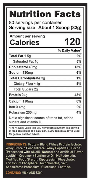 Optimum Nutrition 100% Whey Protein Powder, Extreme Milk Chocolate, 5.64 lbs