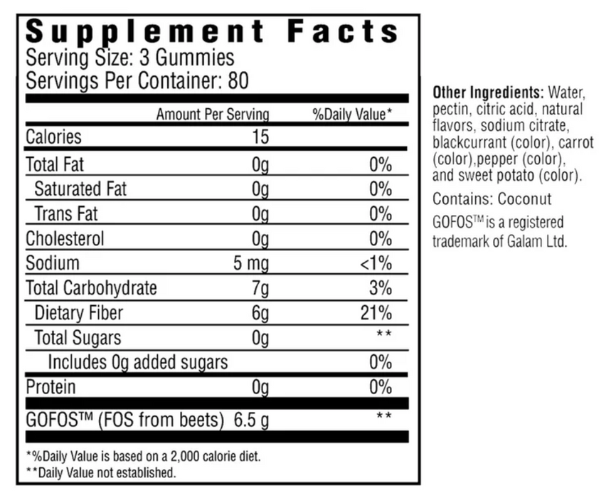 Country Farms 240CT Fiber Care Gummies - 6g Sugar-Free