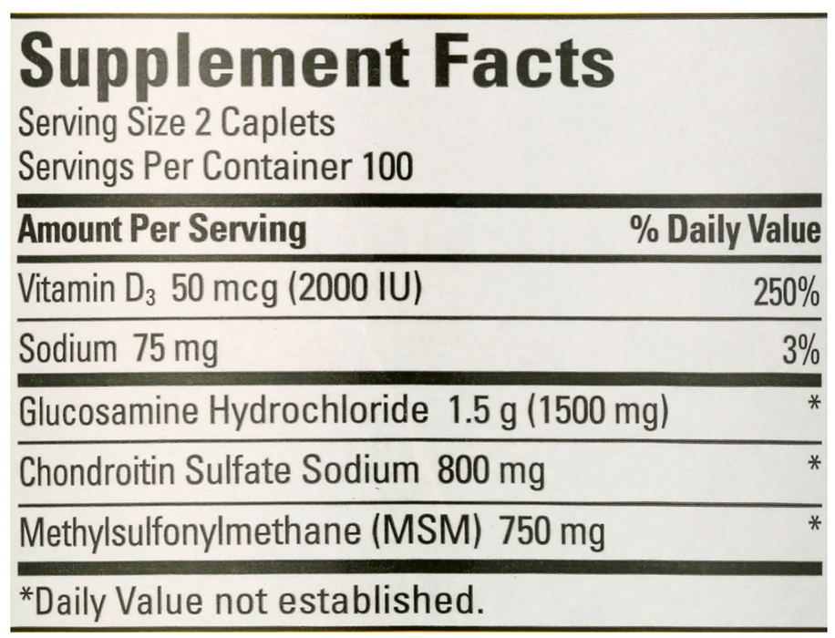 Nature Made 200 Caplets TripleFlex Triple Strength + D3