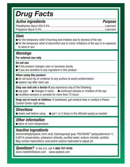 Systane 3x10mL ULTRA Lubricant Eye Drops (30 mL)