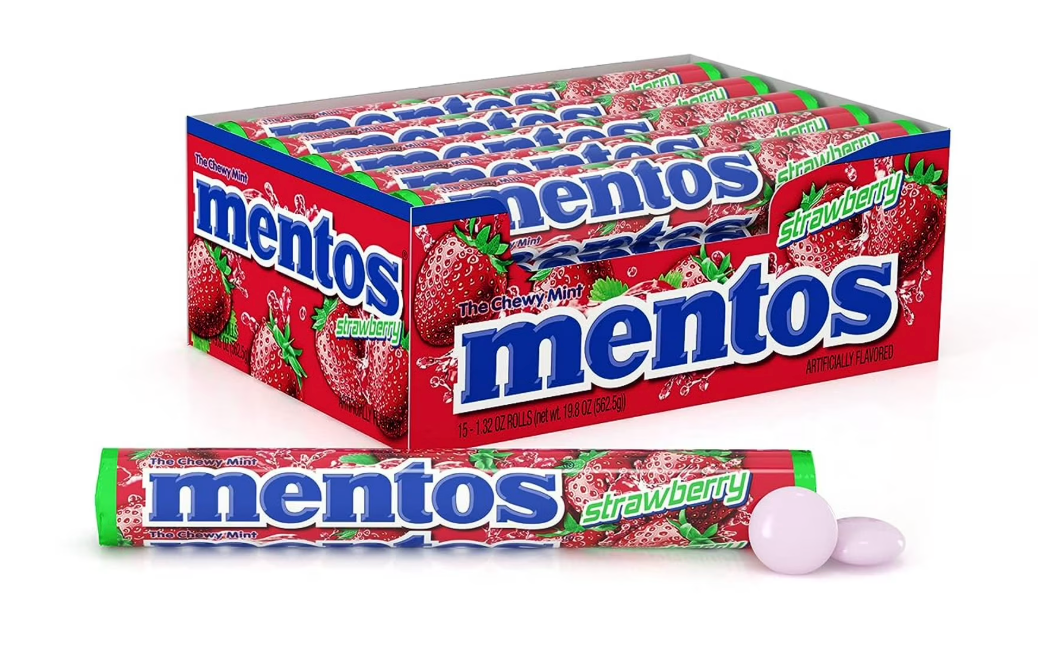 Mentos - Strawberry - 15-count, 1.32 oz each