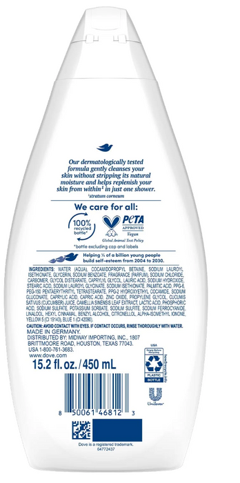 Dove 2ct Fresh Care Body Wash 15.2 fl oz / 450 mL Each