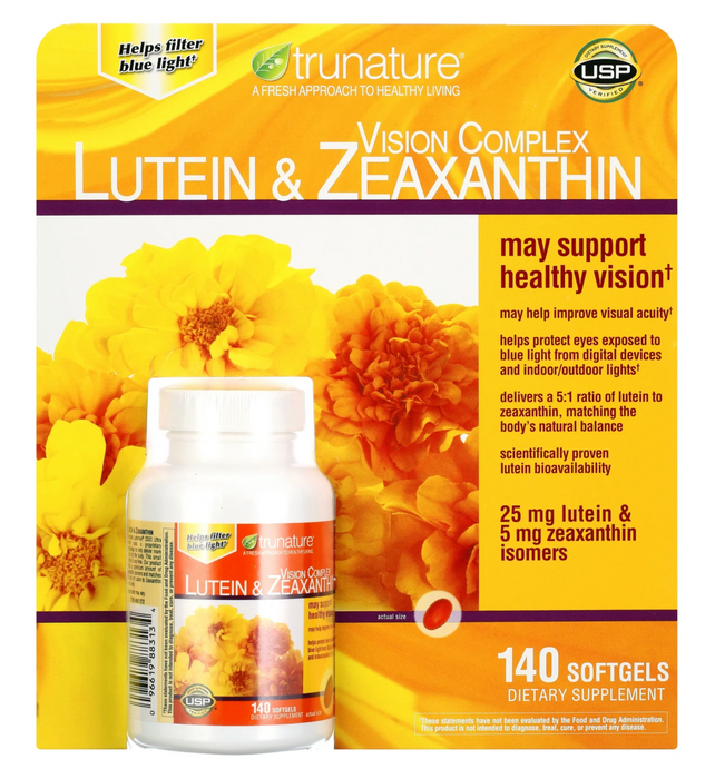 Trunature Lutein & Zeaxanthin Vision Complex, 140 Softgels