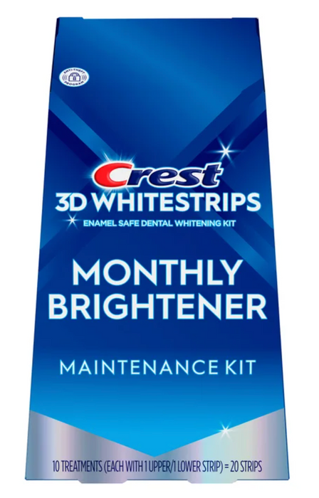 Crest 60 Count 3D Whitestrips Professional Transformation + Monthly Brightener Bonus Pack – 30 Teeth Whitening Treatments, Enamel Safe