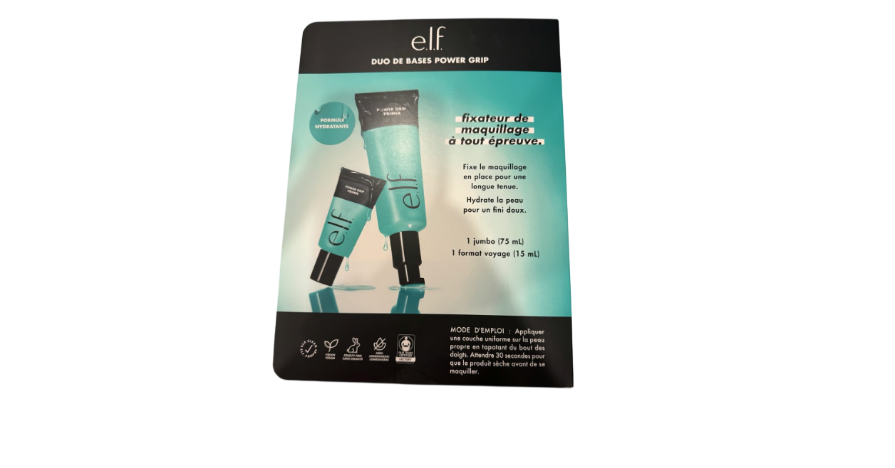 e.l.f. 2 Pack Power Grip Primer Duo, Hydrating Makeup Primer, 2.5 fl oz & 0.5 fl oz