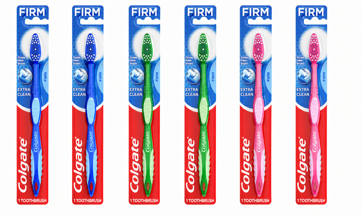 Colgate 6 Pack Extra Clean Full Head Firm Toothbrush