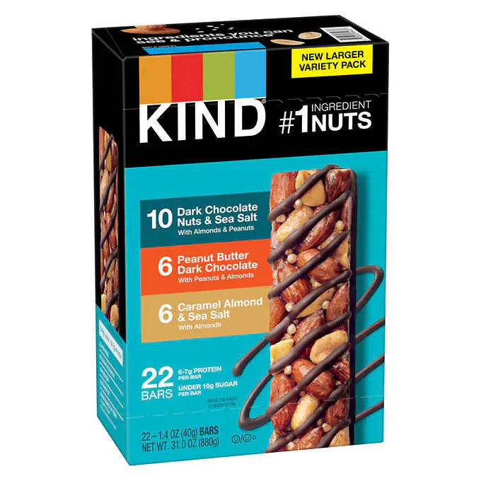 Kind -  Variety Pack, 1.4oz, 22-count - Granola Bars