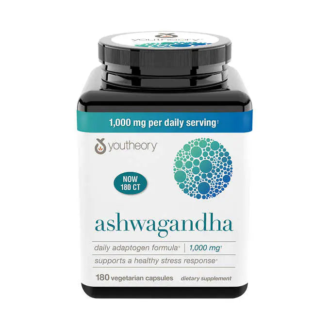 Ashwagandha 180 - 1000mg Capsules Youtheory Dietary supplement