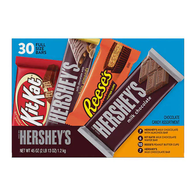 Hershey's 30ct Variety Pack,  Full-Size Milk Chocolate Bar's